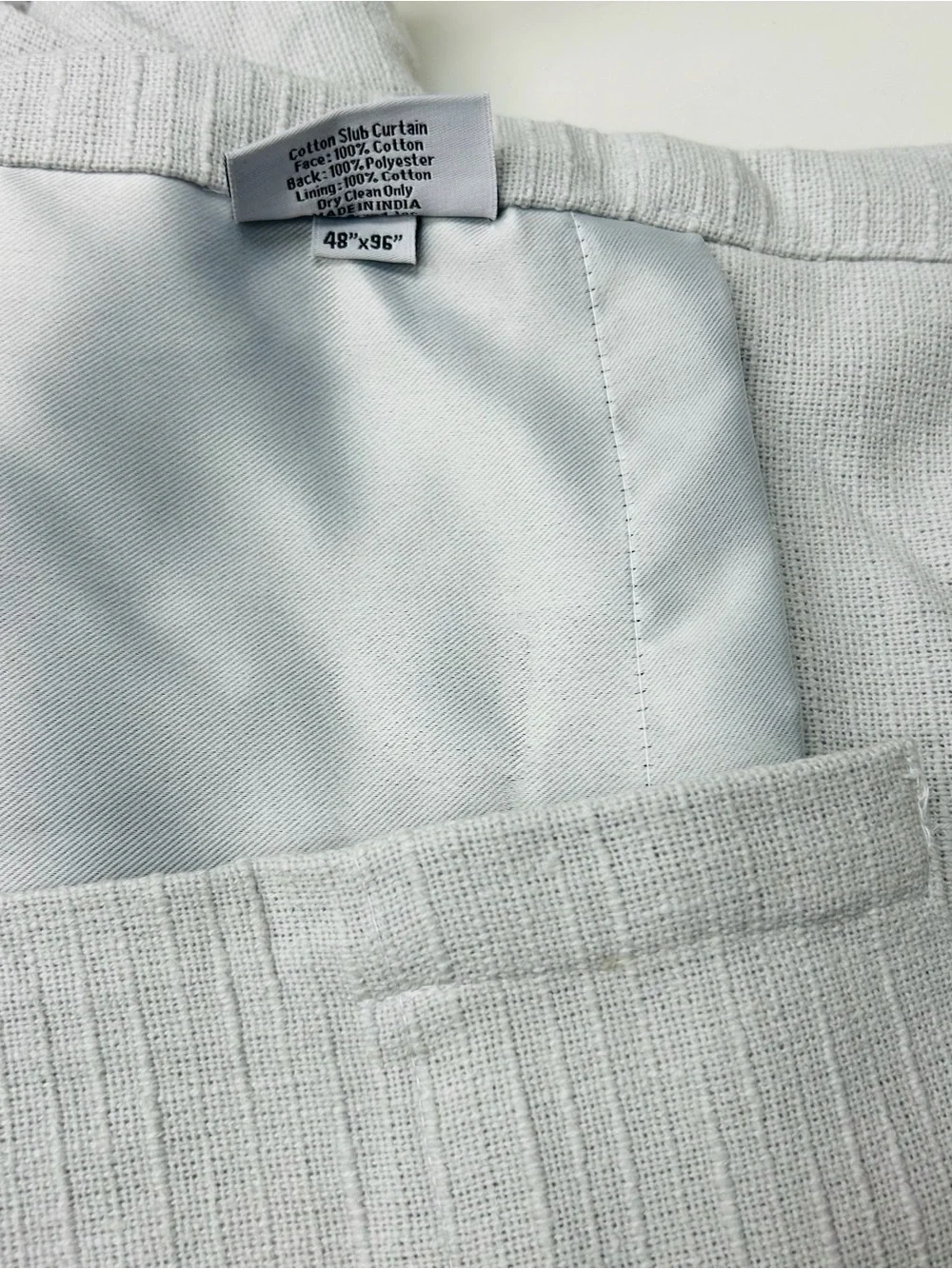 NWT QUINCE Set Of 2 48x96 Cotton Slub Room Darkening Curtains Cloud 9702